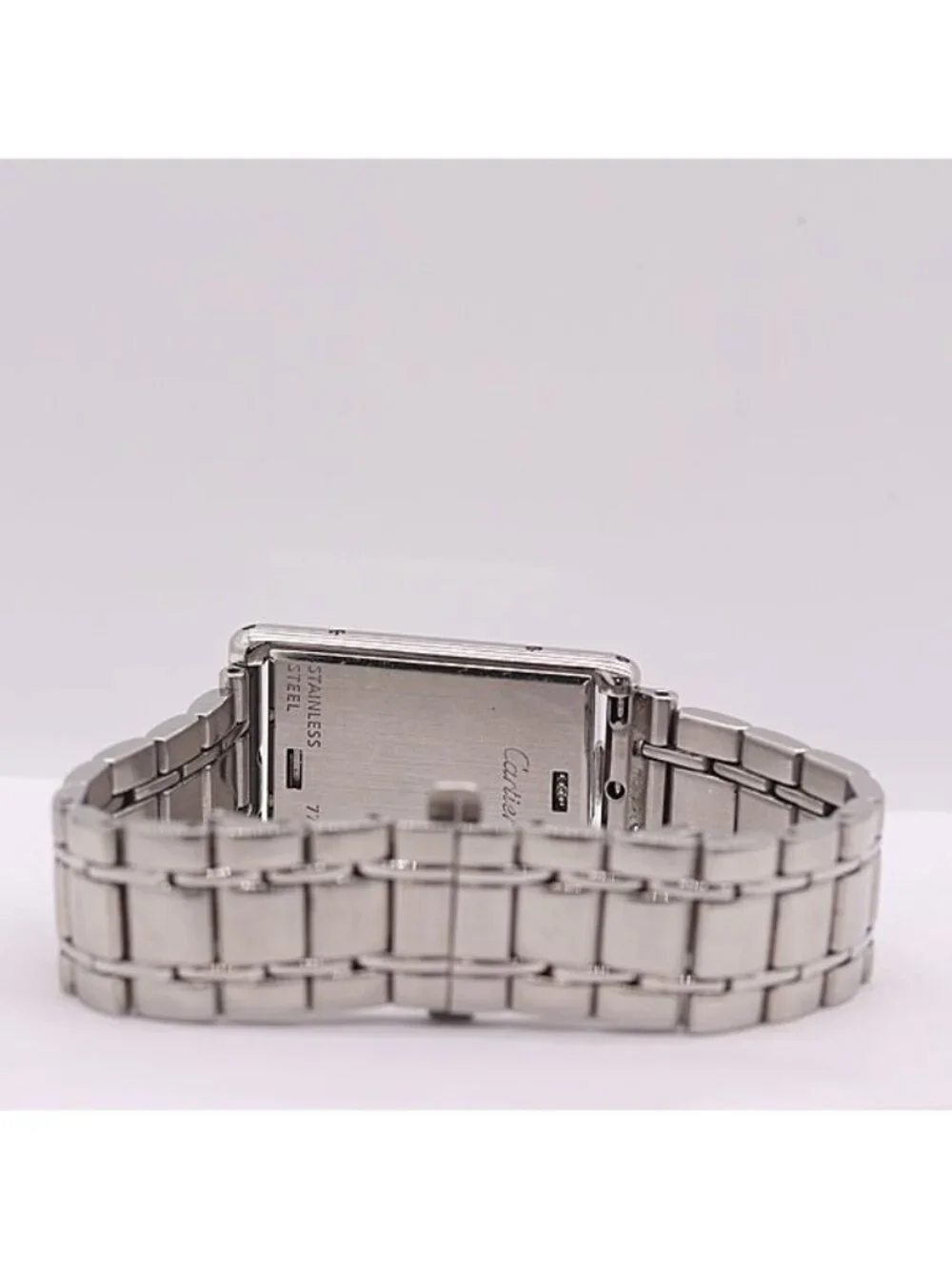 Cartier Tank Basculant No Quartz Silver Dial Watch
